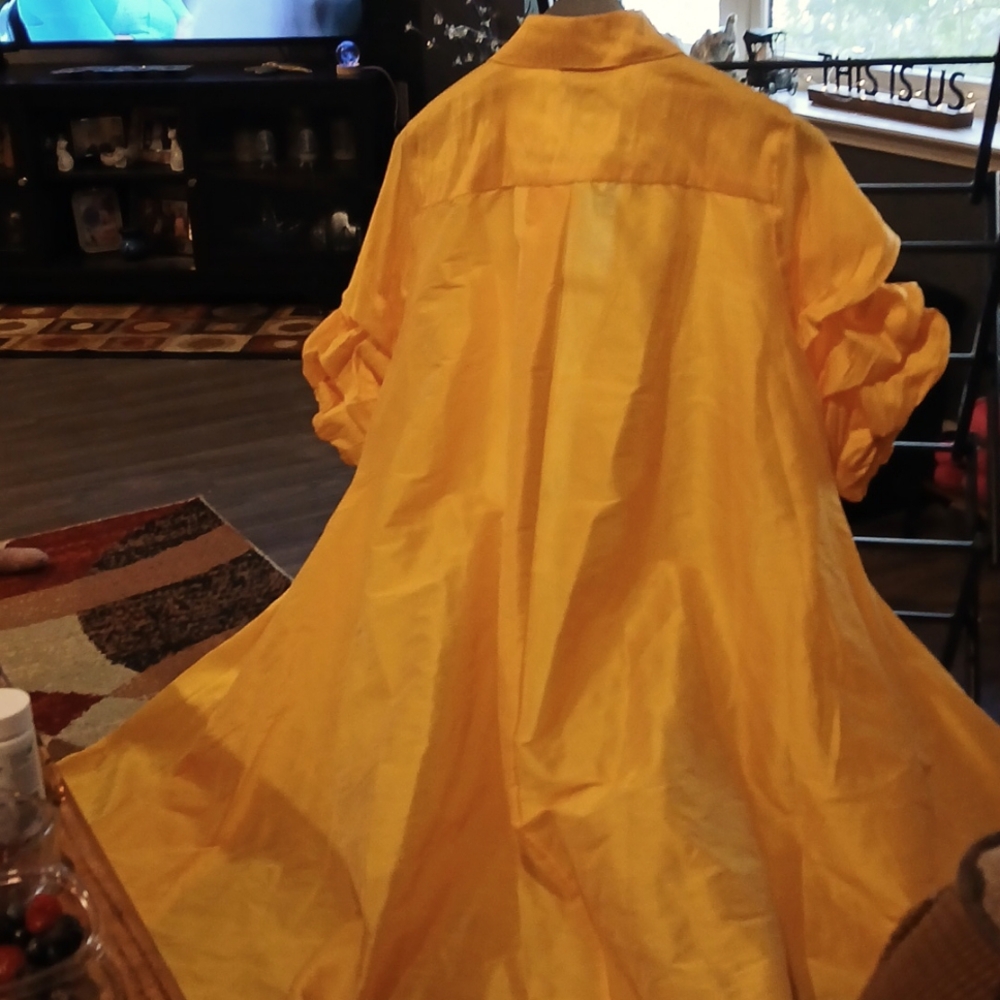 Bright Yellow Button-Up Jacket - Picture 2 of 5